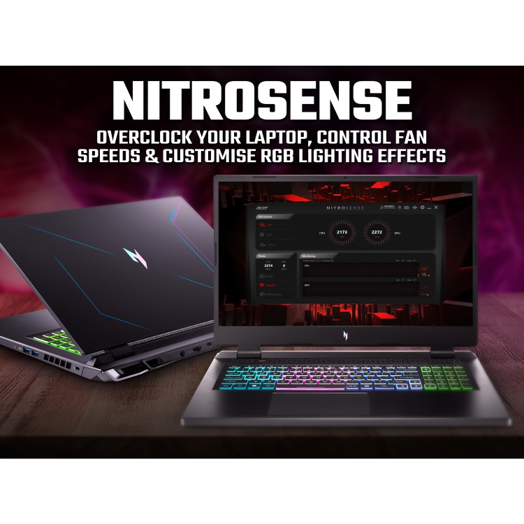 Acer Nitro 17 AMD Ryzen 7 16GB RAM 1TB SSD RTX 4060 165Hz 17.3 Inch QHD Windows 11 Gaming Laptop